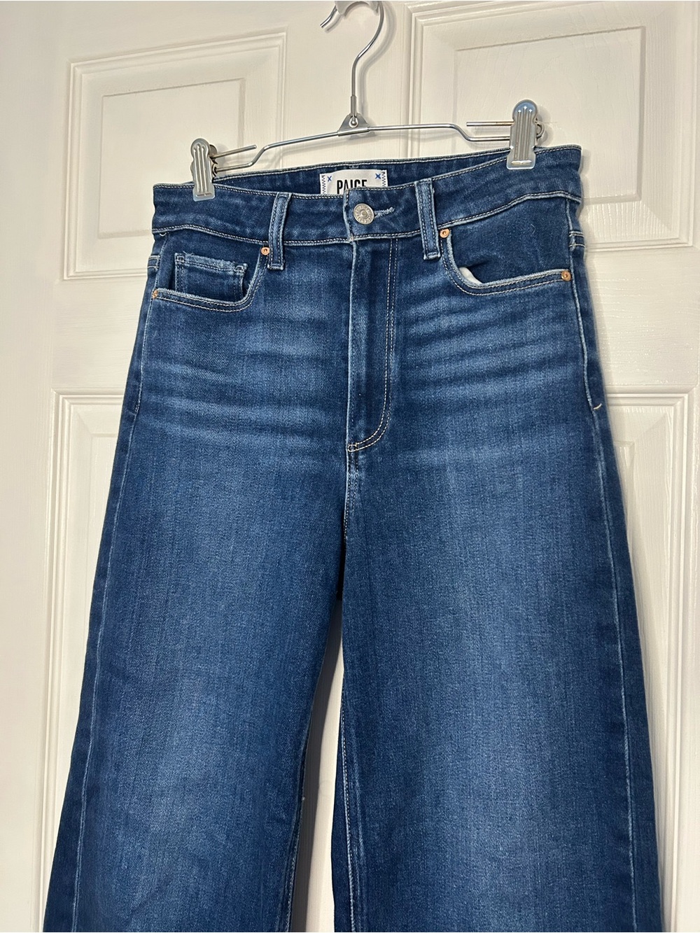 Paige Anessa High Rise Cropped Wide Leg Jeans - Picture 5 of 16